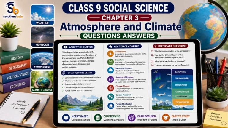NCERT Solutions for Class 9 Social Science Chapter 3 Atmosphere and Climate Question Answer CBSE 2026–27