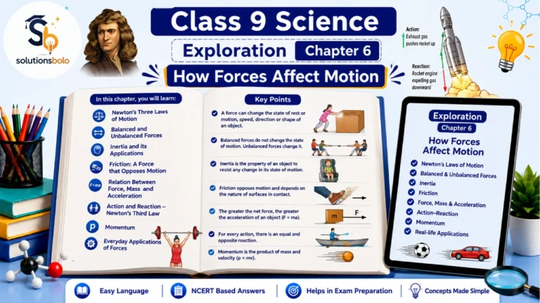 NCERT Solutions for Class 9 Science Exploration Chapter 6 How Forces Affect Motion Solutions Bolo